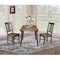 International Concepts 42 in. Solid Wood Round Dual Drop Leaf Dining Table with 2 Chairs in Hickory/Washed Coal K45-42DL-C10-2 - alternate 3